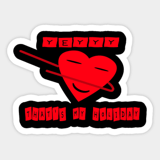 valentine's day dabbing heart Sticker